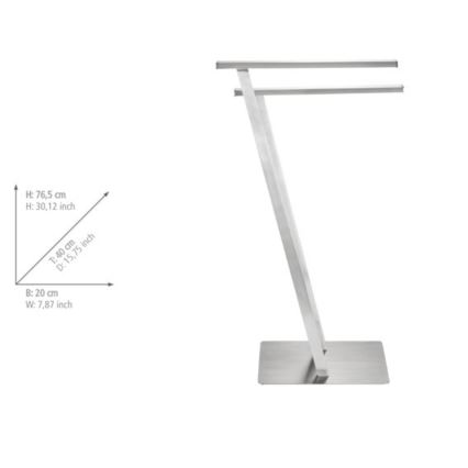 WENKO 24397100 - Toallero LIRIO 20x76,5 cm acero inoxidable/satinado