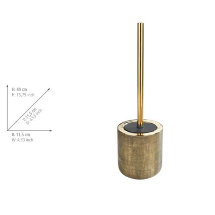 WENKO 24403100 - Escobilla para inodoro RIVARA 11,5x40 cm dorada