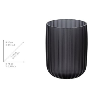 WENKO 24489100 - Vaso AGROPOLI 7,5 x 10 cm gris