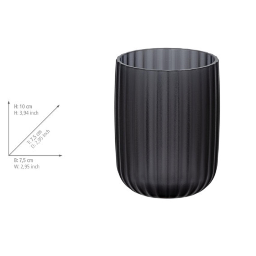 WENKO 24489100 - Vaso AGROPOLI 7,5 x 10 cm gris