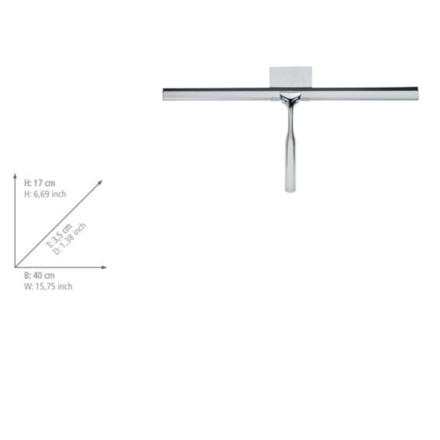 WENKO 24506100 - Limpiacristales TERNI 40x17 cm cromado brillante
