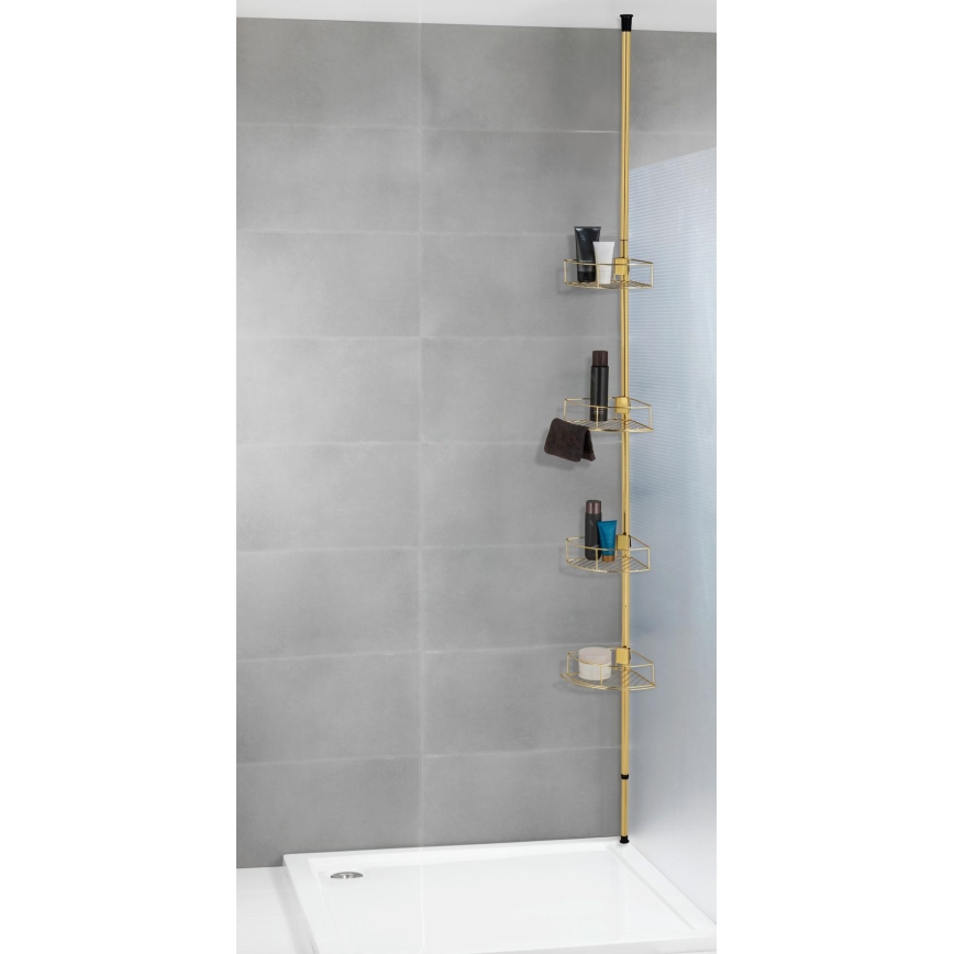 WENKO 24569100-Repisa de esquina DOLCEDO 31x275 cm dorada