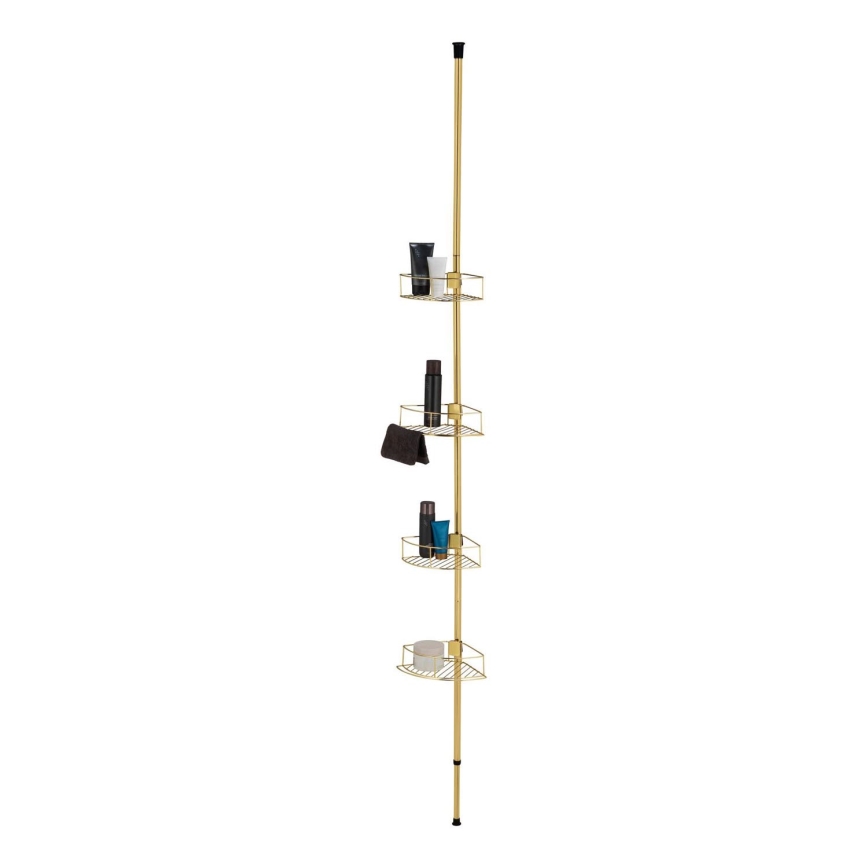 WENKO 24569100-Repisa de esquina DOLCEDO 31x275 cm dorada