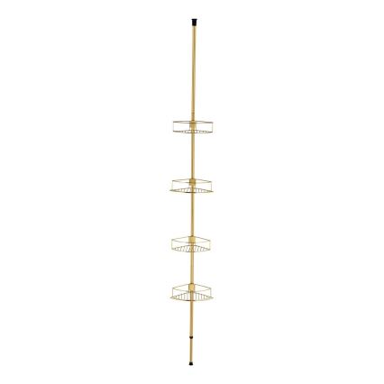 WENKO 24569100-Repisa de esquina DOLCEDO 31x275 cm dorada
