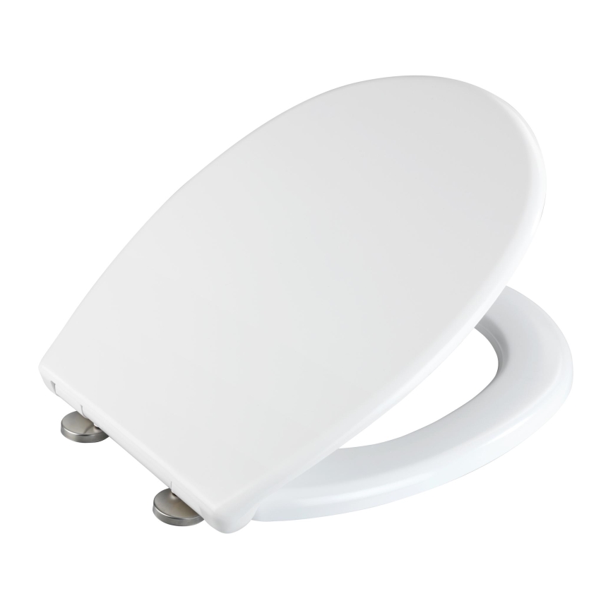 WENKO 24571100-WC asiento para inodoro VORNO NEO 46x37 cm blanco/plateado