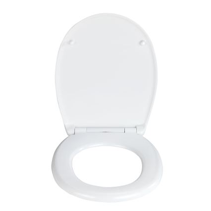 WENKO 24571100-WC asiento para inodoro VORNO NEO 46x37 cm blanco/plateado