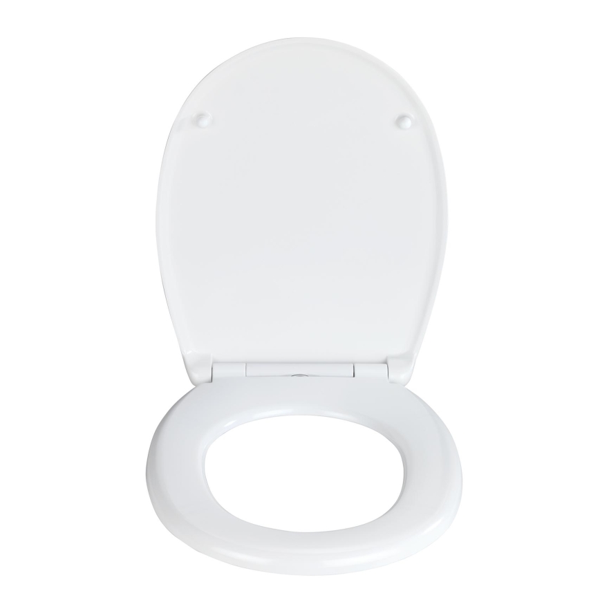 WENKO 24571100-WC asiento para inodoro VORNO NEO 46x37 cm blanco/plateado