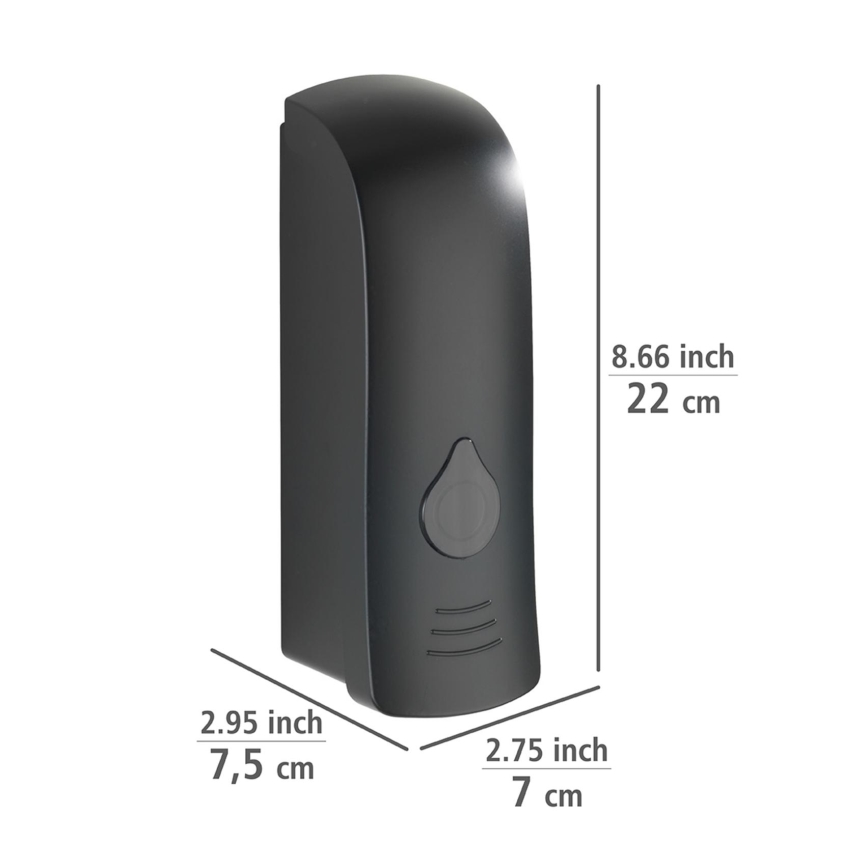 WENKO 24589100-Dispensador de jabón RANERA 740 ml negro