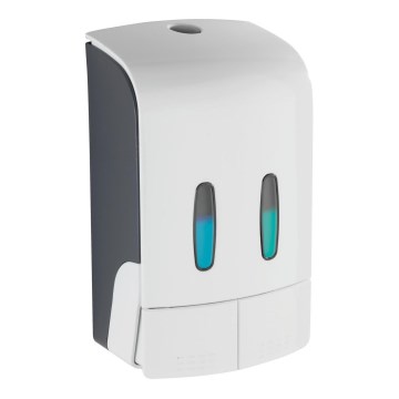 WENKO 24591100-Dispensador de jabón TARTAS 480 ml blanco/gris