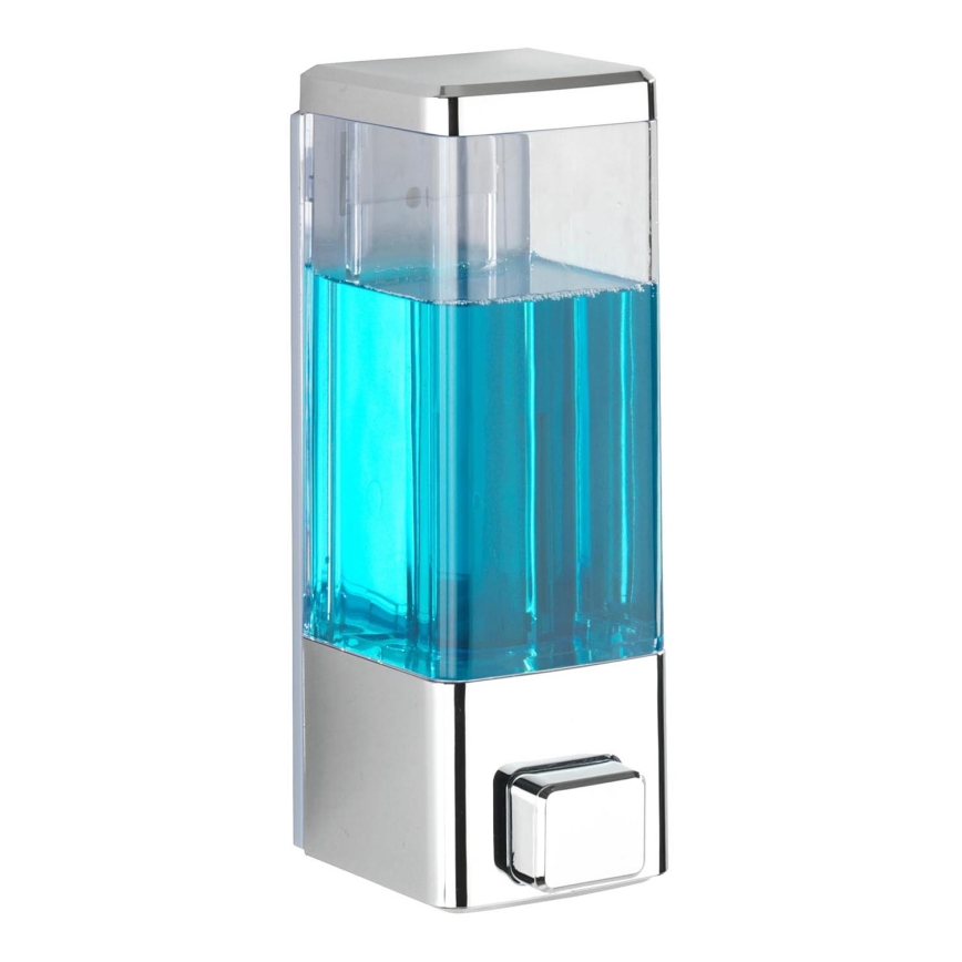 WENKO 24593100 - Dispensador de jabón ISTRES 320 ml, cromo brillante/transparente