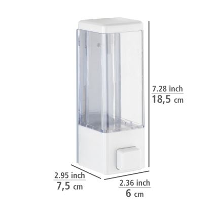 WENKO 24594100-Dispensador de jabón ISTRES 320 ml blanco/transparente