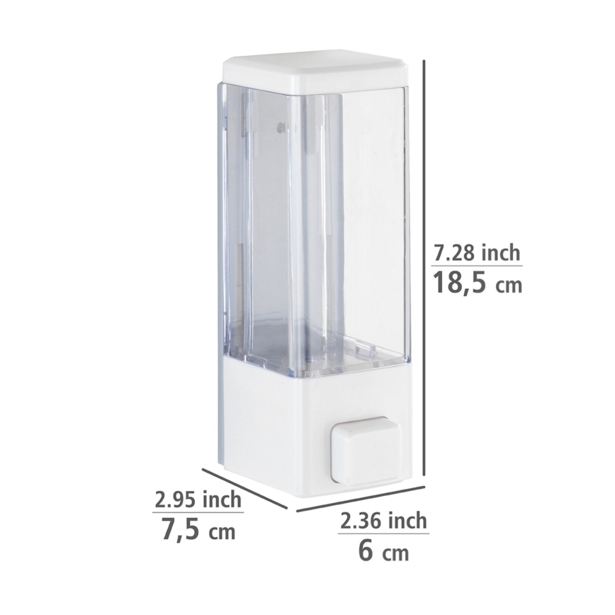 WENKO 24594100-Dispensador de jabón ISTRES 320 ml blanco/transparente