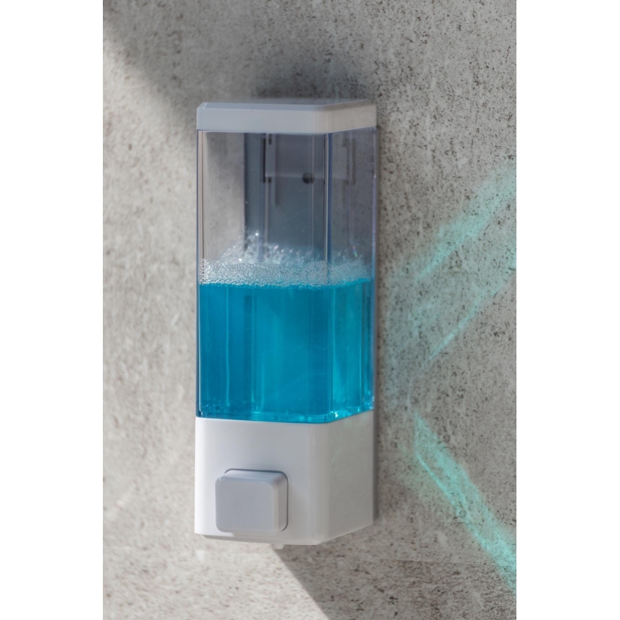 WENKO 24594100-Dispensador de jabón ISTRES 320 ml blanco/transparente