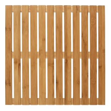 WENKO 24610100 - Felpudo BAMBUSA 50x50 cm marrón