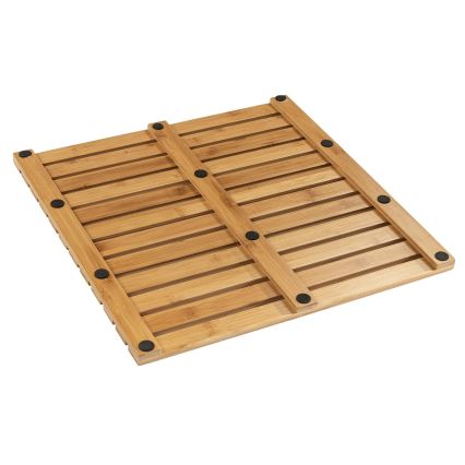 WENKO 24610100 - Felpudo BAMBUSA 50x50 cm marrón