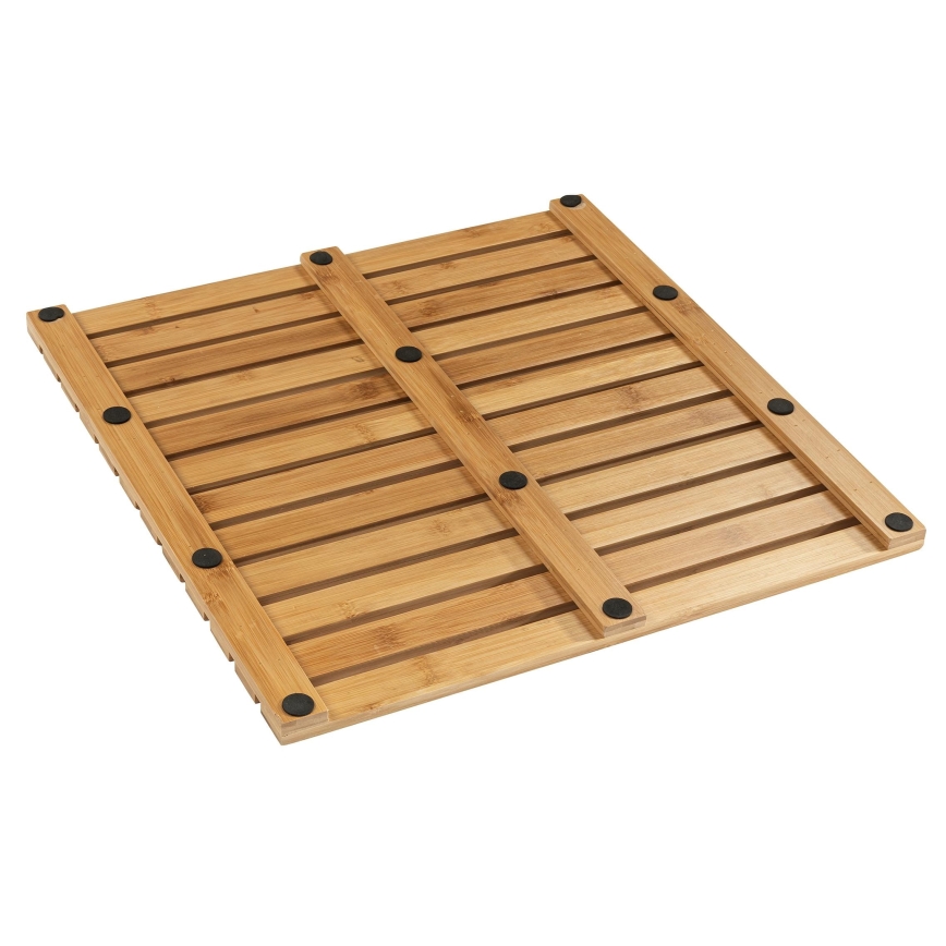 WENKO 24610100 - Felpudo BAMBUSA 50x50 cm marrón