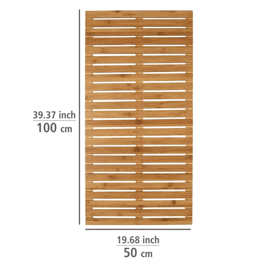 WENKO 24611100 - Felpudo BAMBUSA 100x50 cm marrón