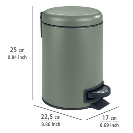 WENKO 24636100 - Cesto LEMAN 17x25 cm verde/negro