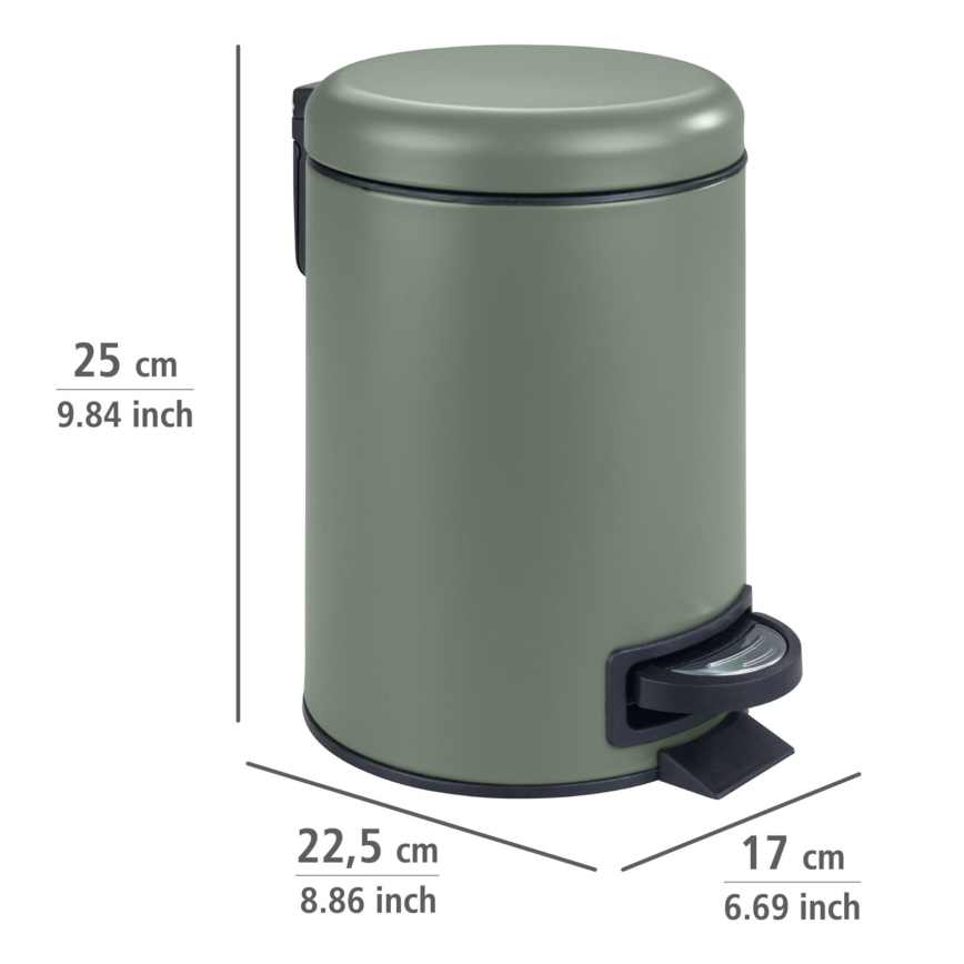 WENKO 24636100 - Cesto LEMAN 17x25 cm verde/negro