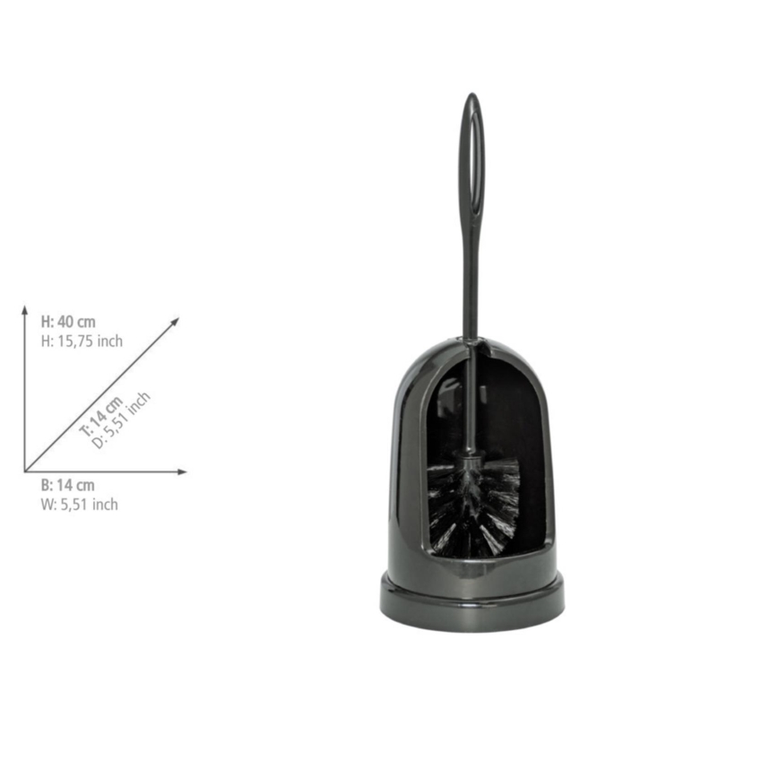 WENKO 24637100 - Escobilla para WC STANDARD 14x40 cm negra