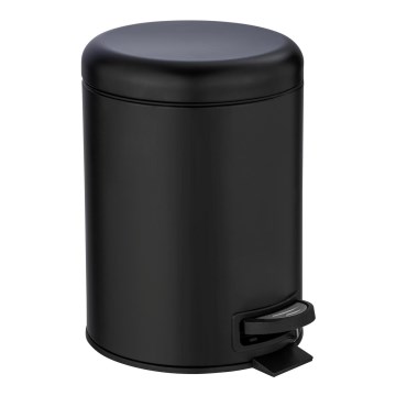 WENKO 24681100 - Papelera LEMAN 21x24 cm negra