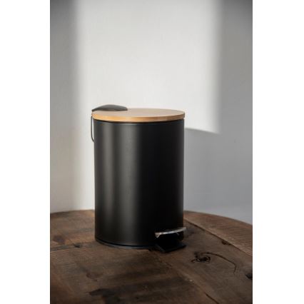 WENKO 24696100 - Cesta TORTONA 17x21 cm negro/marrón