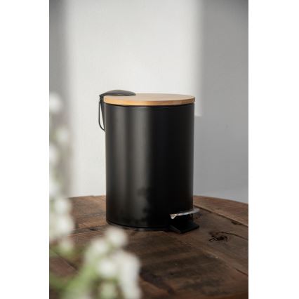 WENKO 24696100 - Cesta TORTONA 17x21 cm negro/marrón