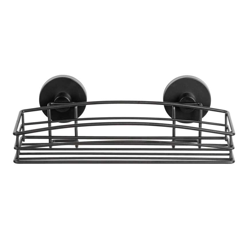 WENKO 24732100-Repisa VACUUM-LOC redonda 26x14 cm negra