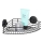 WENKO 24735100-Repisa VACUUM-LOC RUND SCHW 35x22,5 cm negra