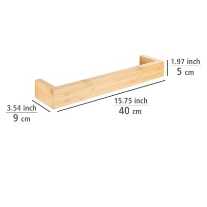 WENKO 24741100 - Toallero BAMBUSA 40x9 cm marrón