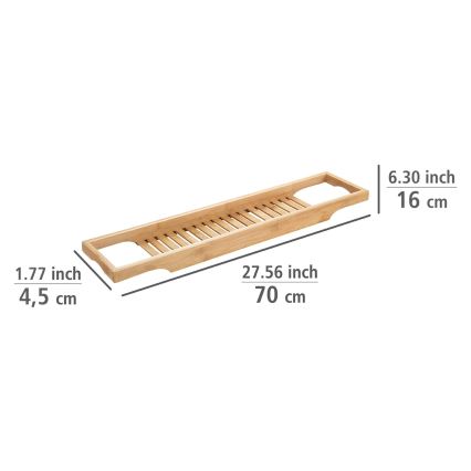 WENKO 24750100 - Estante para bañera BAMBUSA 70x16 cm marrón
