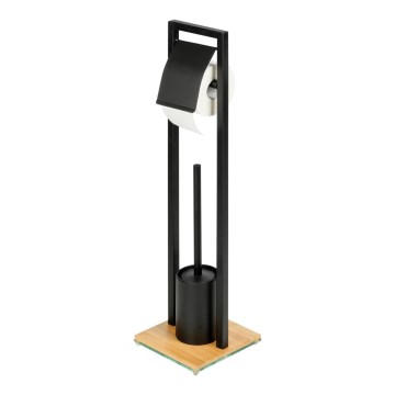 WENKO 24751100 - Set para WC BAMBU⁠SA 18x72,5 cm negro/marrón
