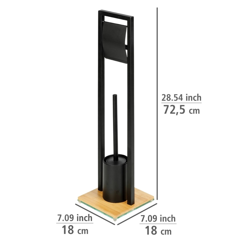 WENKO 24751100 - Set para WC BAMBU⁠SA 18x72,5 cm negro/marrón