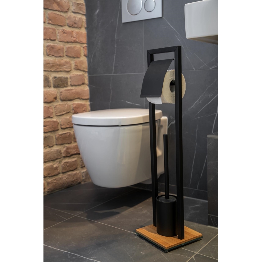 WENKO 24751100 - Set para WC BAMBU⁠SA 18x72,5 cm negro/marrón