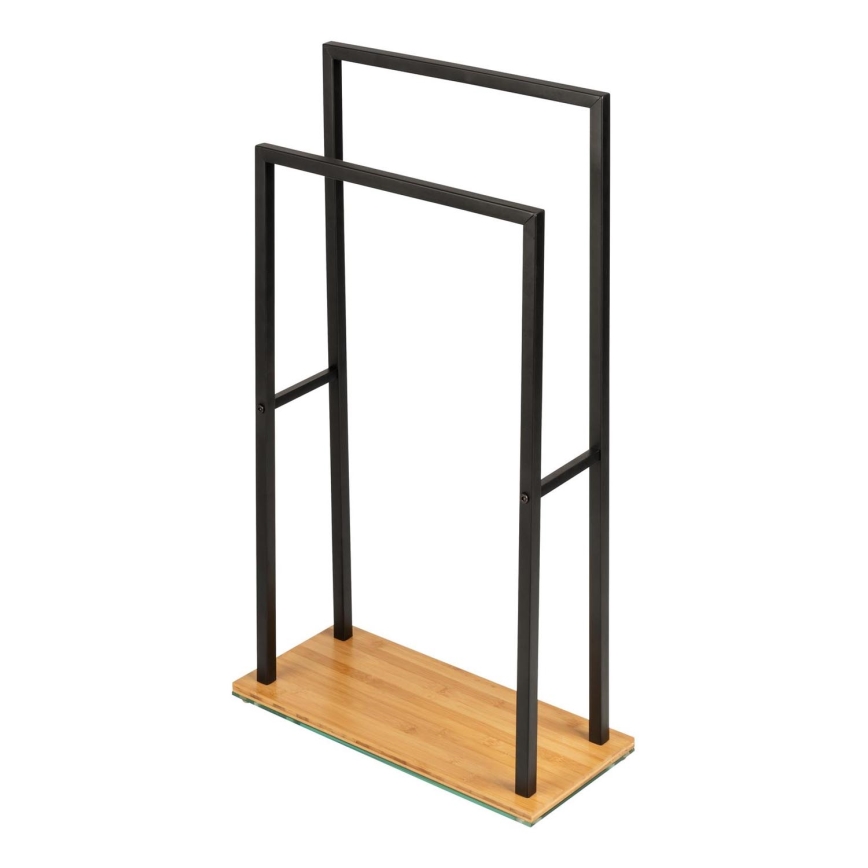 WENKO 24752100 - Toallero BAMBUSA 46x80 cm negro/marrón