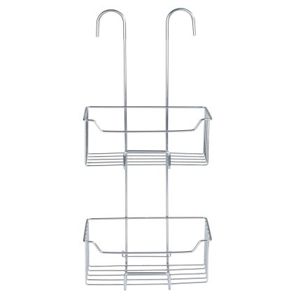 WENKO 24758100 - Repisa de ducha MILO 25x55 cm plateada/transparente