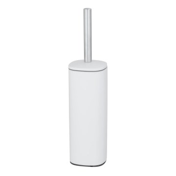 WENKO 24776100 - Escobilla para WC ALASSIO 9,3 x 39,2 cm acero inoxidable/blanco