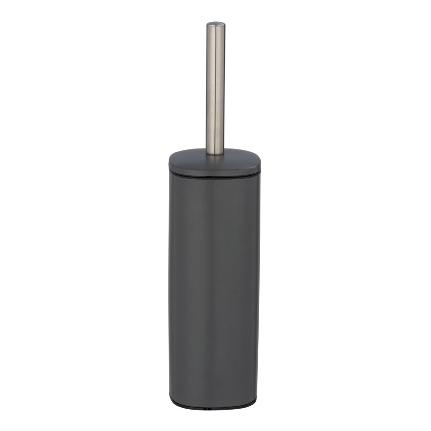 WENKO 24777100 - Set para WC ALASSIO 9,3x39,2 cm acero inoxidable/gris