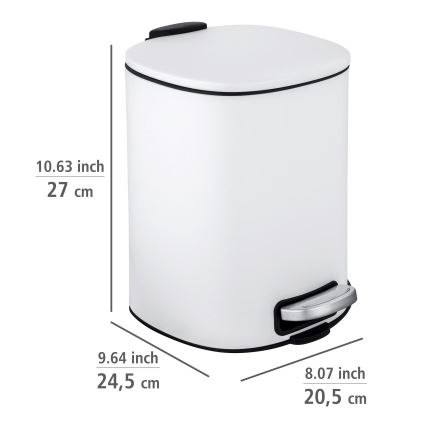 WENKO 24779100 - Cesta ALASSIO 20,5x27 cm blanco/negro