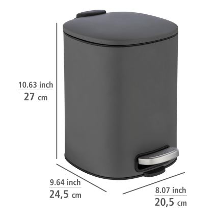 WENKO 24780100 - Cesto ALASSIO 20,5x27 cm gris/negro