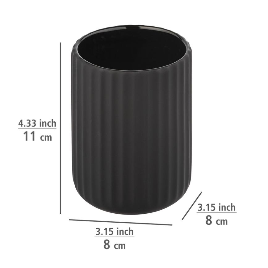 WENKO 24803100 - Vaso BELLUNO 8x11 cm negro