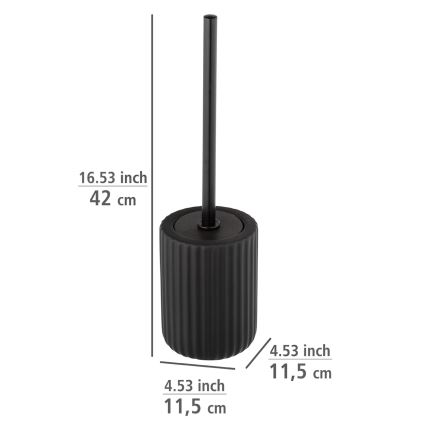 WENKO 24805100 - Escobilla para inodoro BELLUNO 11,5x42 cm negra