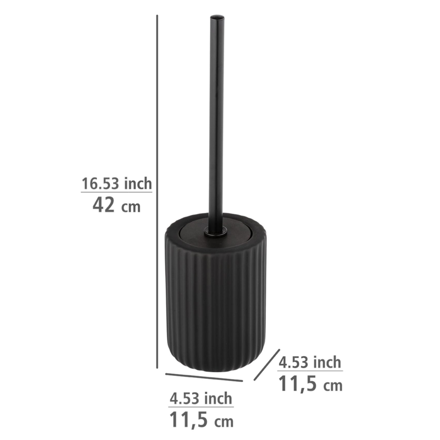 WENKO 24805100 - Escobilla para inodoro BELLUNO 11,5x42 cm negra