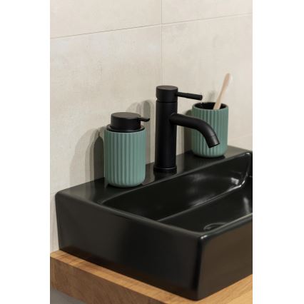 WENKO 24807100 - Dispensador de jabón BELLUNO 8x13,5 cm verde/negro