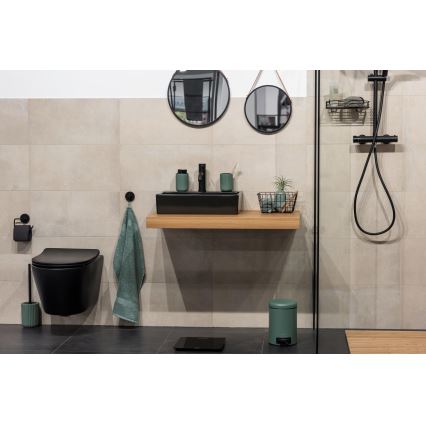 WENKO 24807100 - Dispensador de jabón BELLUNO 8x13,5 cm verde/negro