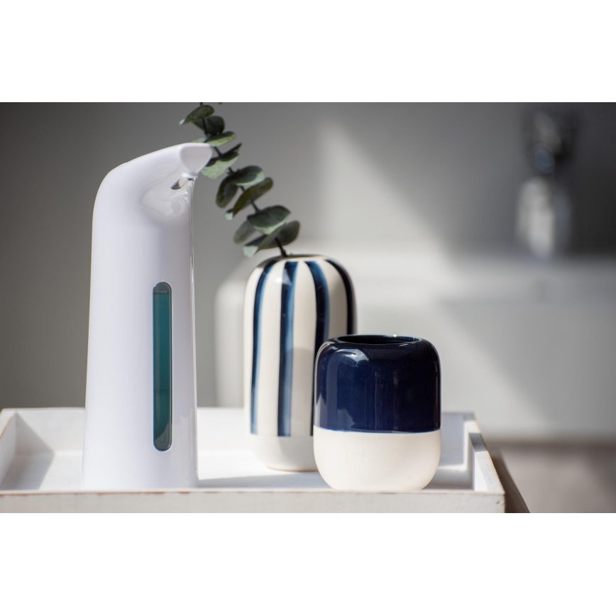 WENKO 24841100-Dispensador de jabón LARINO 9x21,5 cm blanco