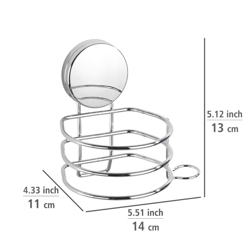 WENKO 24857100 - Soporte para secador STATIC-LOC + OSIMO 14x13 cm, cromo brillante