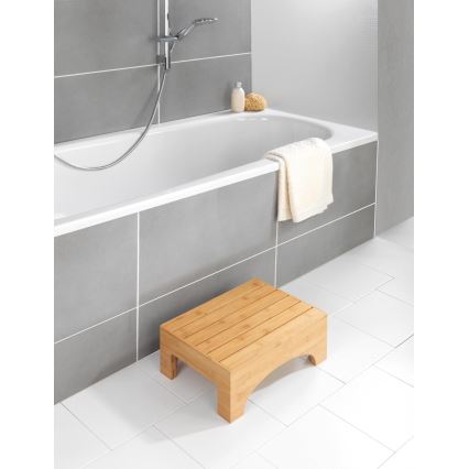 WENKO 24870100 - Taburete BAMBUSA 40x30 cm marrón