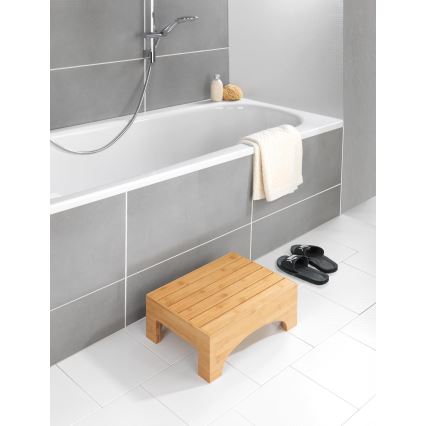 WENKO 24870100 - Taburete BAMBUSA 40x30 cm marrón