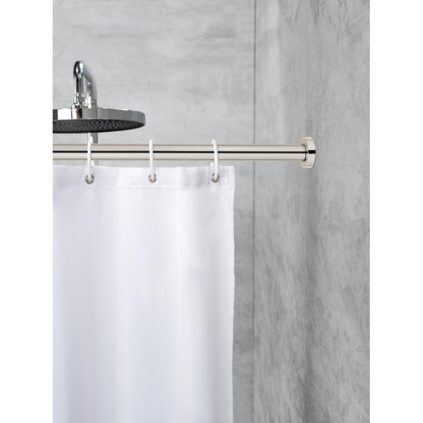 WENKO 24888100 - Barra de ducha LUZ 185x2,8 cm acero inoxidable/cromo brillante